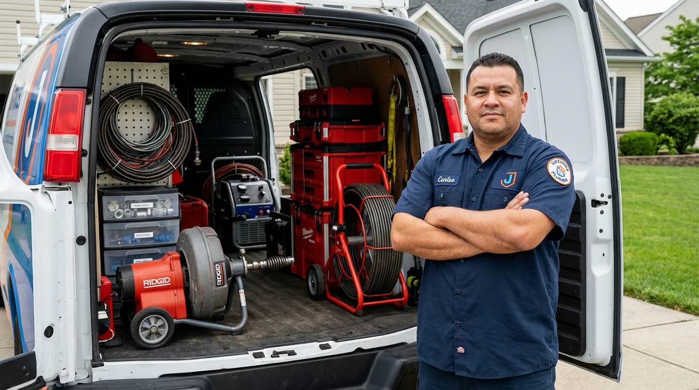 Professional drain cleaning equipment and Johns Plumbing LLC plumber in Ritzville
