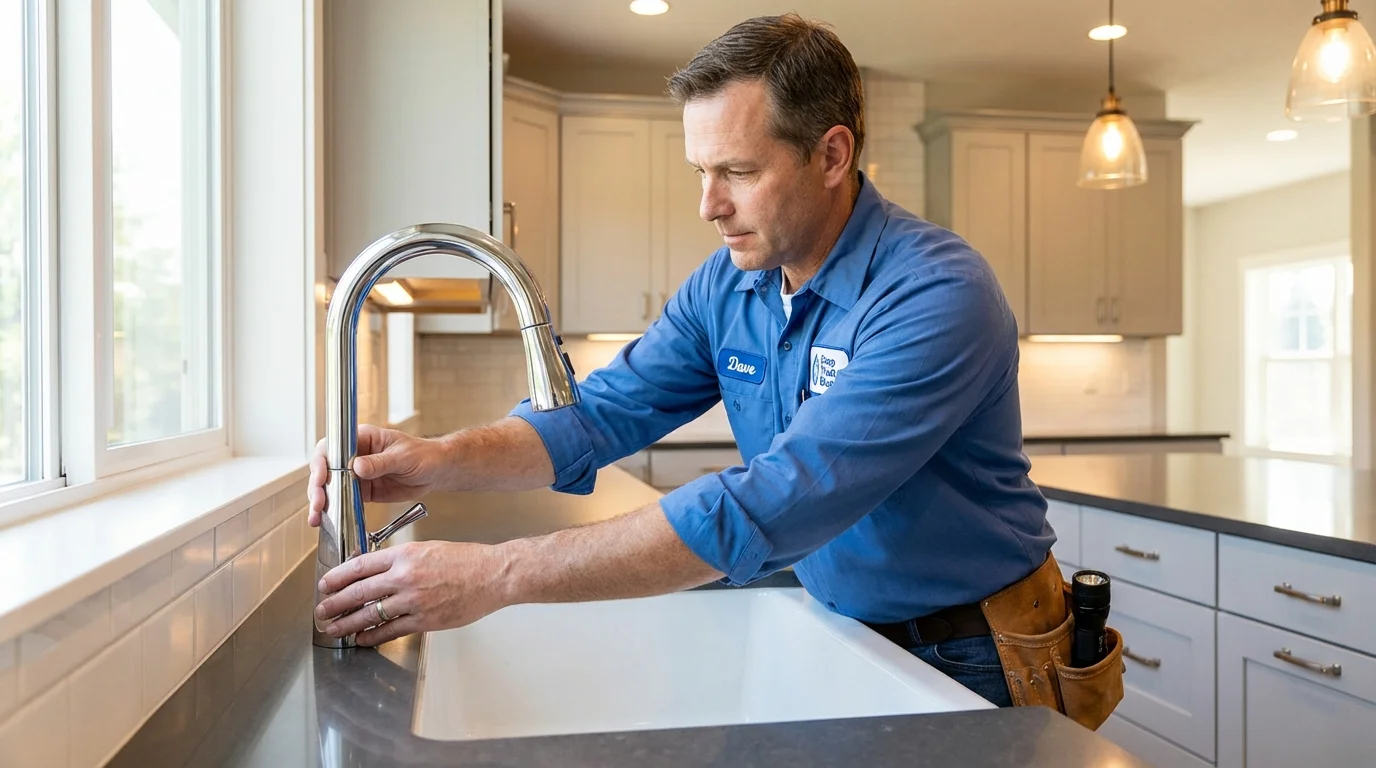 Kitchen faucet installation by Johns Plumbing LLC in Ritzville