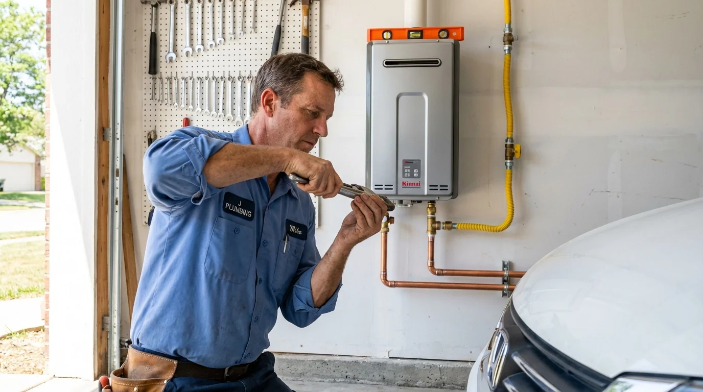 Tankless water heater installation by a Johns Plumbing LLC plumber in Ritzville